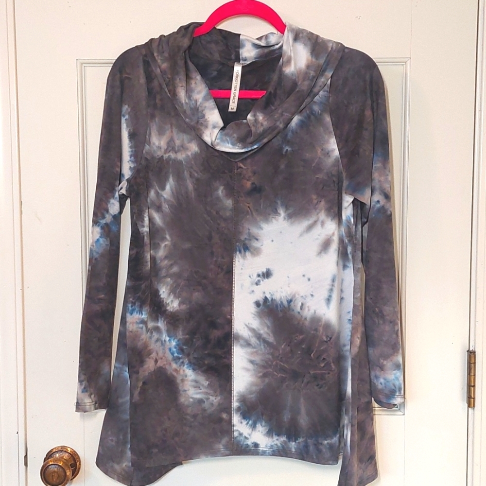 Nordstrom Tie Dyed Cowl Neck Top, Size M